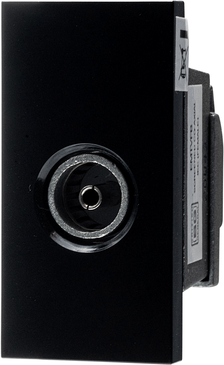 BG EMTVFB Black 1 Module Euro Module IEC Screened Female Return Coaxial ...