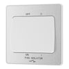 BG Evolve Brushed Steel 10A 3 Pole Fan Isolator PCDBS15W with 25mm Steel Back Box