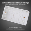 BG 892 Moulded Round Edge | White | 32mm | 2 Gang Surface Pattress