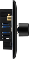 BG NFB83 Nexus Metal Matt Black 3 Gang 200W 2 Way Push On-Off Intelligent LED Dimmer Switch