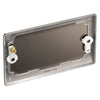 BG Nexus Black Nickle Double Blanking Plate NBN95 with 35mm Steel Back Box