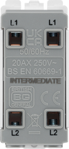 BG RBS13 Nexus Grid Brushed Steel 20AX Intermediate Switch Module
