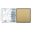 BG Evolve Satin Brass 2 Way Single Edge to Edge Rocker Switch PCDSB12EB with 35mm Steel Back Box