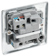 NPC53 Back - This 13A fused and switched connection unit with power indicator from British General o provides anuet from the mains containing the fuse ideal for spur circuits and hardwired appliances.