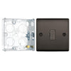 BG Nexus Black Nickel 13A Unswitched Fused Connection Unit NBN54 and 25mm Steel Back Box