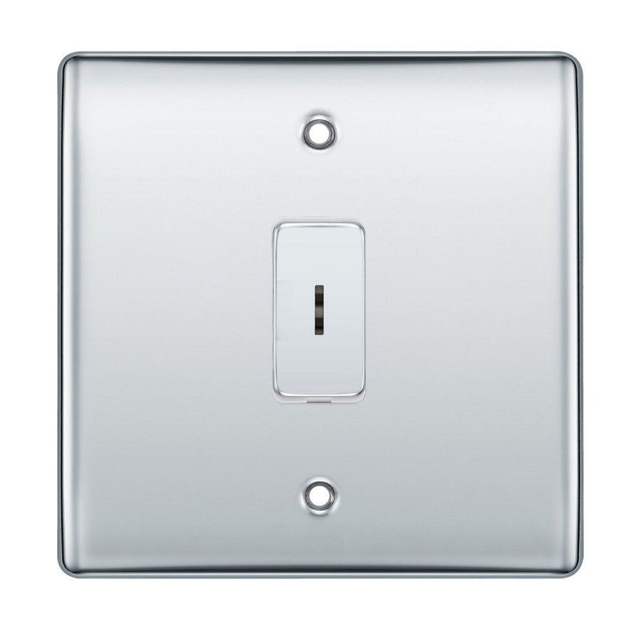 BG Nexus Metal Polished Chrome 2 Way Single Pole Secret Key Switch NPC12KY