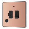 BG Evolve Polished Copper 13A Switched Spur + Neon PCDCP52B with 35mm Steel Back Box