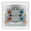 BG Evolve Brushed Steel 1 Gang Single Plate 45A 2 Pole Neon Cooker Switch PCDBS74W with 25mm Steel Back Box