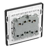 BG Evolve Satin Brass 3 Gang 20A 16AX 2 Way Light Switch PCDSB43B with 35mm Steel Back Box