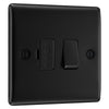 BG Nexus Matt Black 13A Switched Fused Connection Unit NFB50 with 35mm Steel Back Box