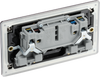 BG FBN22B Nexus Screwless Flat-Plate Double Switched Plug Socket 13A