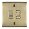 BG Antique Brass 2 Gang Switch 1x Dual Mode LED Dimmer 1x 2 Way Custom Switch