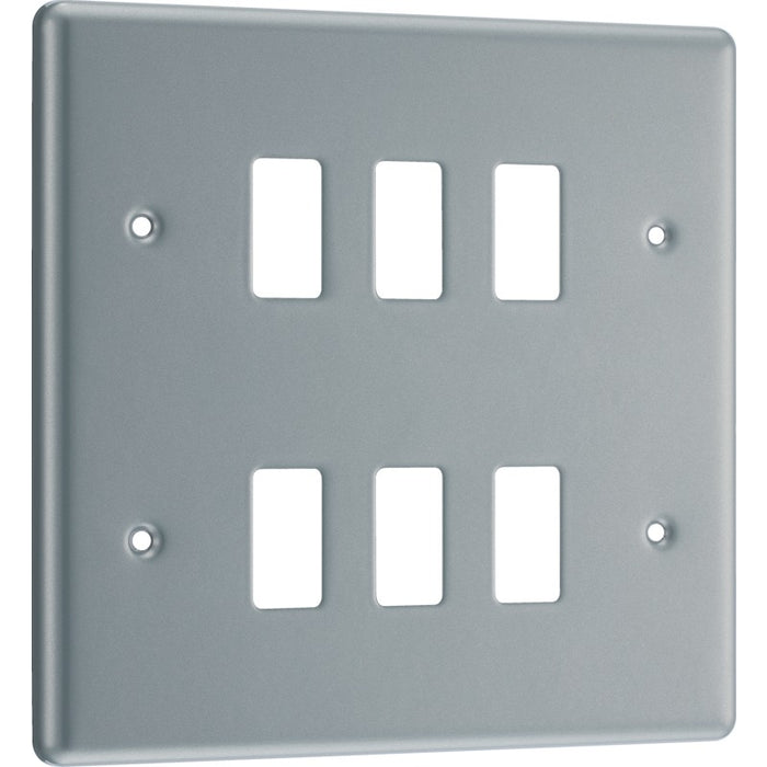 BG RMC6 Nexus Grid Metal Clad | 6 Module Front Plate