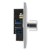 BG NBS83 Brushed Steel Trailing Edge Triple Dimmer Switch 3 Gang 2 Way LED