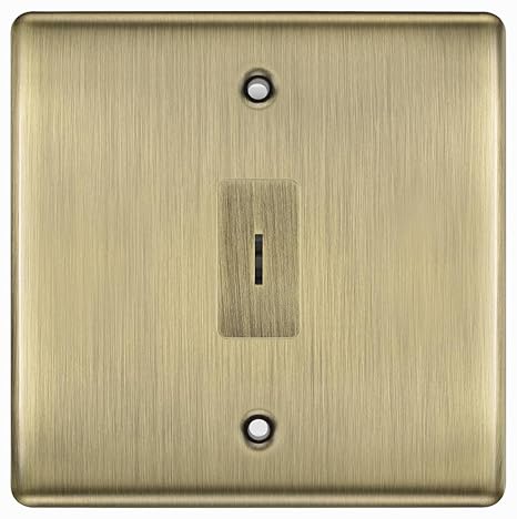 BG Nexus Antique Brass 1 Gang 20 Amp Double Pole Secret Key Grid Switch