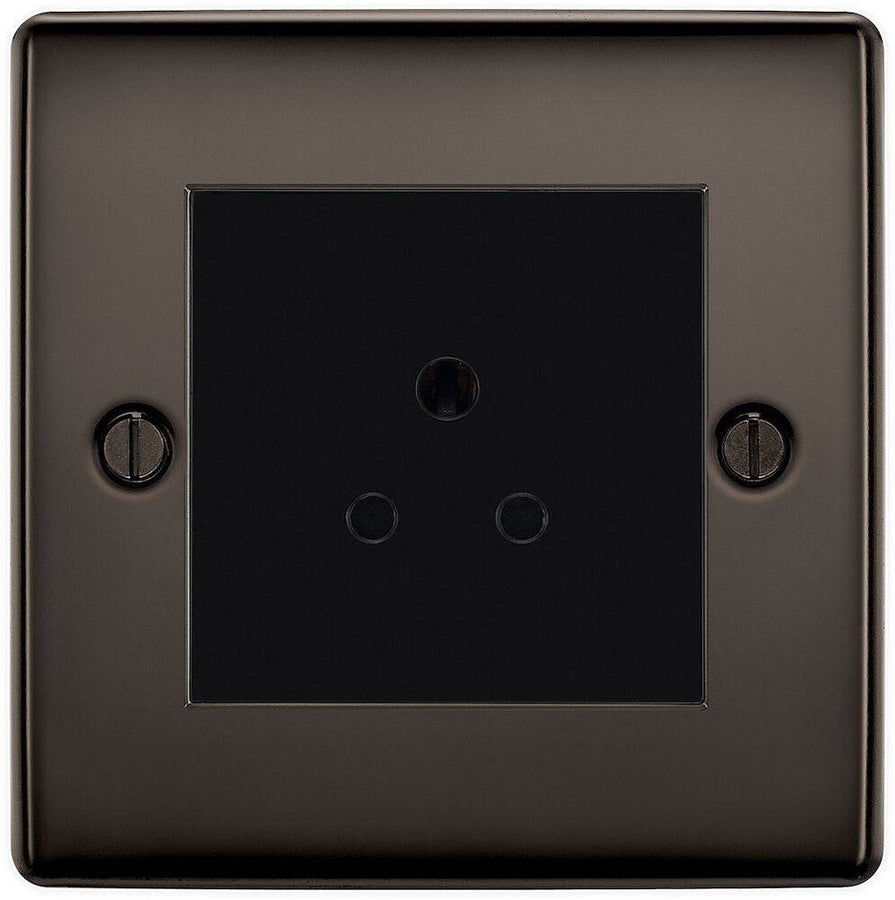 BG Nexus Metal Black Nickel 5A Unswitched Socket NBN29B
