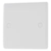 BG 894 Moulded Round Edge | White | 1 Gang Blank Plate