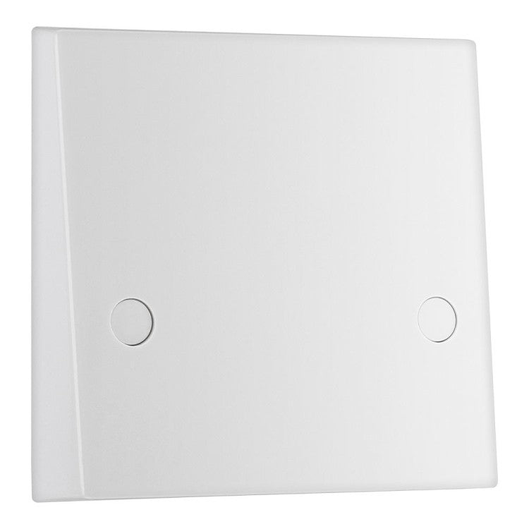 BG 979 Moulded Square Edge | White | 1 Gang 45A Bottom Entry Flex Outlet Plate