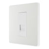 BG Evolve Pearlescent White 1 Gang Master Telephone Outlet PCDCLBTM1W with 25mm Steel Back Box