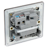 BG Screwless Black Nickel 13A Switched Spur + Neon FBN52 with 25mm Steel Back Box