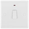 BG 833 Moulded Round Edge | White | 1 Gang 20A 2 Pole Flex Outlet Neon Switch