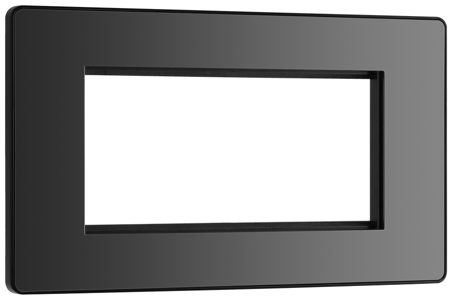 PCDBCEMR4B Front - The Euro Module range from British General combines plates and interchangeable modules so you can configure your own bespoke switches and sockets.