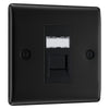BG Nexus Matt Black 1 Gang RJ45 Single Data Outlet NFBRJ451 with 35mm Steel Back Box