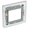 BG Black Nickel 45W USB Wall Socket Euro Module USB-A & C - Black Insert