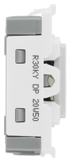 BG R30KY Nexus Grid White 20A 20AX 2 Pole Key Switch Module