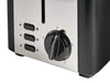 2 Slice Toaster (Chelmsford / THT-8016A) in Black & Polished Steel - UK Plug