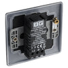 BG NMB81 Nexus Metal Matt Black 1 Gang 200W 2 Way Trailing Edge Push Type Dimmer Switch