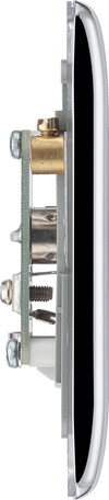 NPC66 Side - This TV/FM diplex socket from British General has 2 connection points and separates the TV and FM band signals from systems where both signals are combined on a single aerial down-lead.