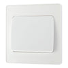 BG Evolve Pearlescent White 20 Amp 16AX Single Wide Rocker Light Switch PCDCL12WW with 25mm Steel Back Box