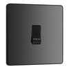 BG Evolve Black Chrome 10AX 1 Way Press Switch PCDBC14B with 35mm Steel Back Box