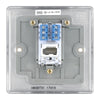 BG Nexus Brushed Steel 1 Gang Slave Telephone Socket with Surface Pattress Back Box