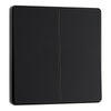BG Evolve Matt Black 2 Way Double Edge to Edge Rocker Switch PCDMB42EB with 35mm Steel Back Box