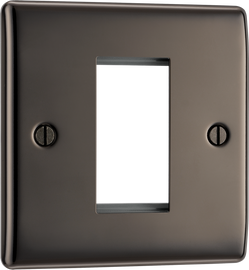 BG Electrical NBNEMS1 Euro Module Nexus Metal 1 Module Square Front Plate Black Nickel