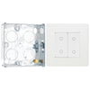 BG Evolve Pearlescent White 2 Gang 200W Trailing Edge Master Touch Dimmer PCDCLTDM2W with 25mm Steel Back Box