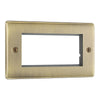 BG Antique Brass 4G Euro Plate with 45W USB A+C Charger Modules - White Insert