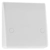 BG 879 Moulded Round Edge | White | 1 Gang 45A Bottom Entry Flex Outlet Plate