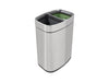 Corby Newport Dual Recycling Bin in Brushed Stainless Steel