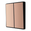 BG Evolve Polished Copper 2 Way Double Edge to Edge Rocker Switch PCDCP42EB with 35mm Steel Back Box
