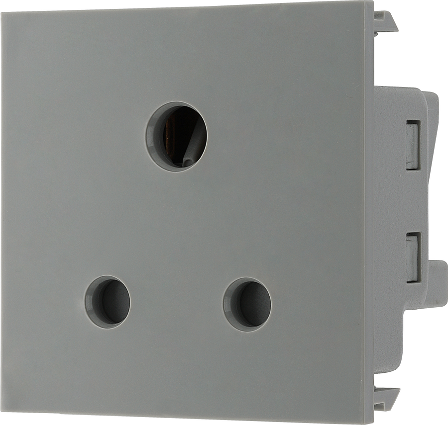 BG EM5ASG Euro Module 5A Round Pin Unswitched Socket - Grey– The ...