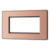 BG Evolve Polished Copper Screwless Double 4 Gang Brush Cable Entry