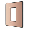 BG Evolve Polished Copper Single Secondary Telephone Socket, Screw Terminal - Black Insert
