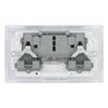 BG Nexus Metal Polished Chrome 13A Double Socket NPC22W with 25mm Steel Back Box