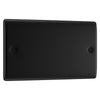 BG Nexus Matt Black Double Blanking Plate NFB95 with 35mm Steel Back Box