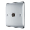 BG Nexus Polished Chrome 1 Gang Co-Axial Socket NPC60 with 35mm Steel Back Box