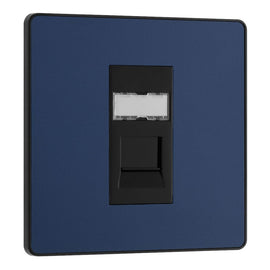 BG Evolve Matt Blue RJ45 Cat6 Single Data Outlet PCDDBRJ451B with 35mm Steel Back Box
