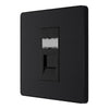 BG Evolve Matt Black RJ45 Cat6 Single Data Outlet PCDMBRJ451B with 35mm Steel Back Box